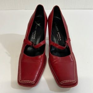 Vintage studio SPIGA, made in Italy contrast stitch heel
